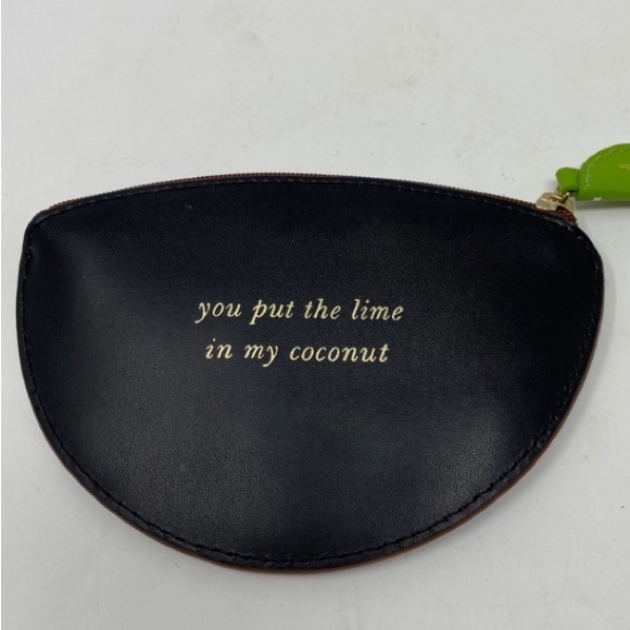 Kate Spade Novelty Calf Hair You Put the Lime in my Coconut Coin purse NWOT - Picture 2 of 10